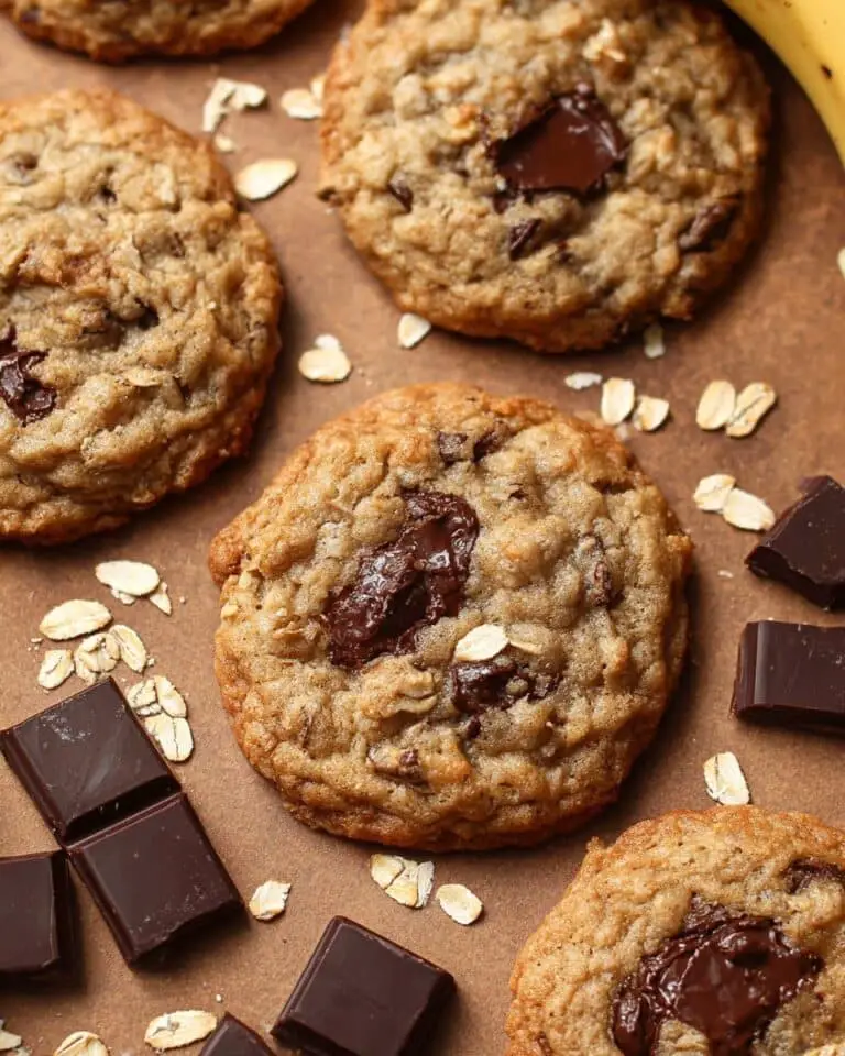Banana Oat Chocolate Chunk Cookies Recipe