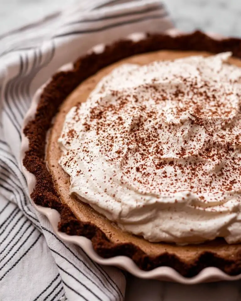 Coffee Custard Pie with Chocolate Pastry Crust Recipe