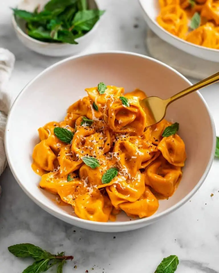 Creamy Tomato Coconut Tortellini Pasta Recipe