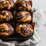 Nutella Swirled Banana Muffins Recipe