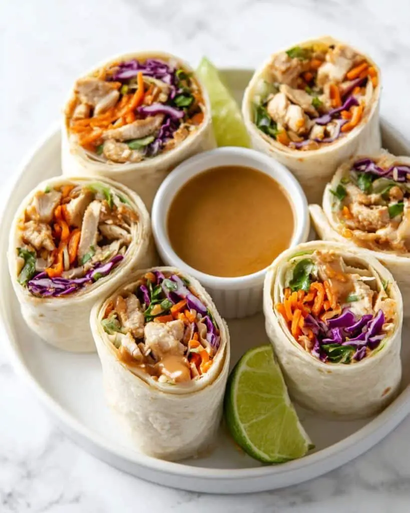 Thai Peanut Chicken Wraps Recipe