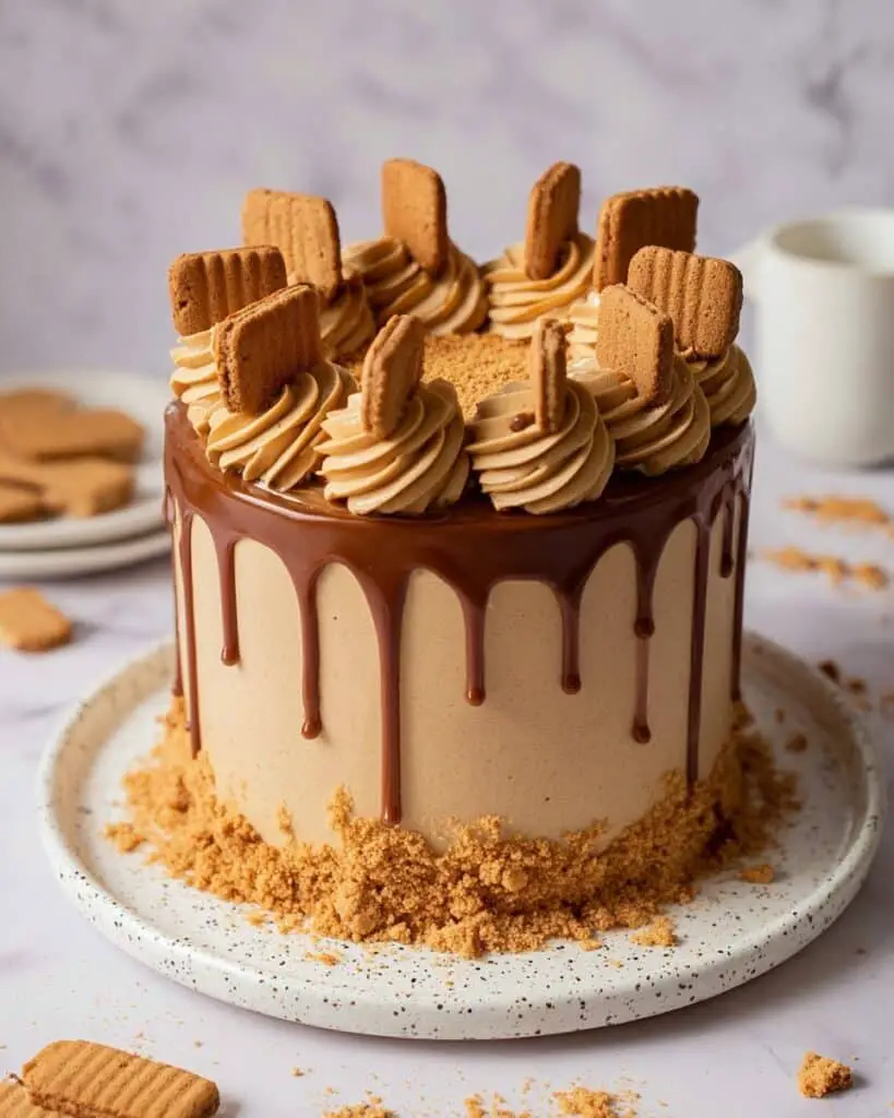 Vegan Biscoff Cake with Fluffy Biscoff Sponge and Rich Biscoff Buttercream Recipe
