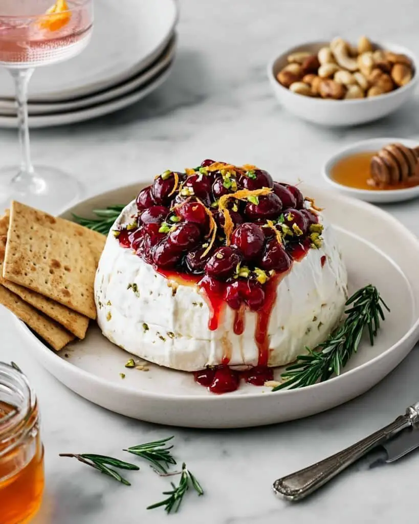 Baked Brie with Cranberry Sauce Recipe