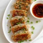 Rice Paper Chicken Dumplings with Crispy Outer Shell and Spicy Dipping Sauce Recipe