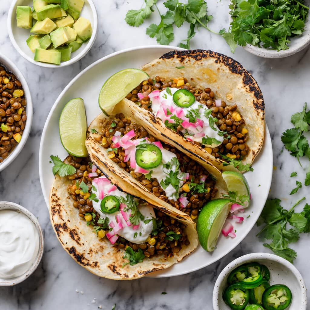 Vegan Slow Cooker Lentil Tacos Recipe