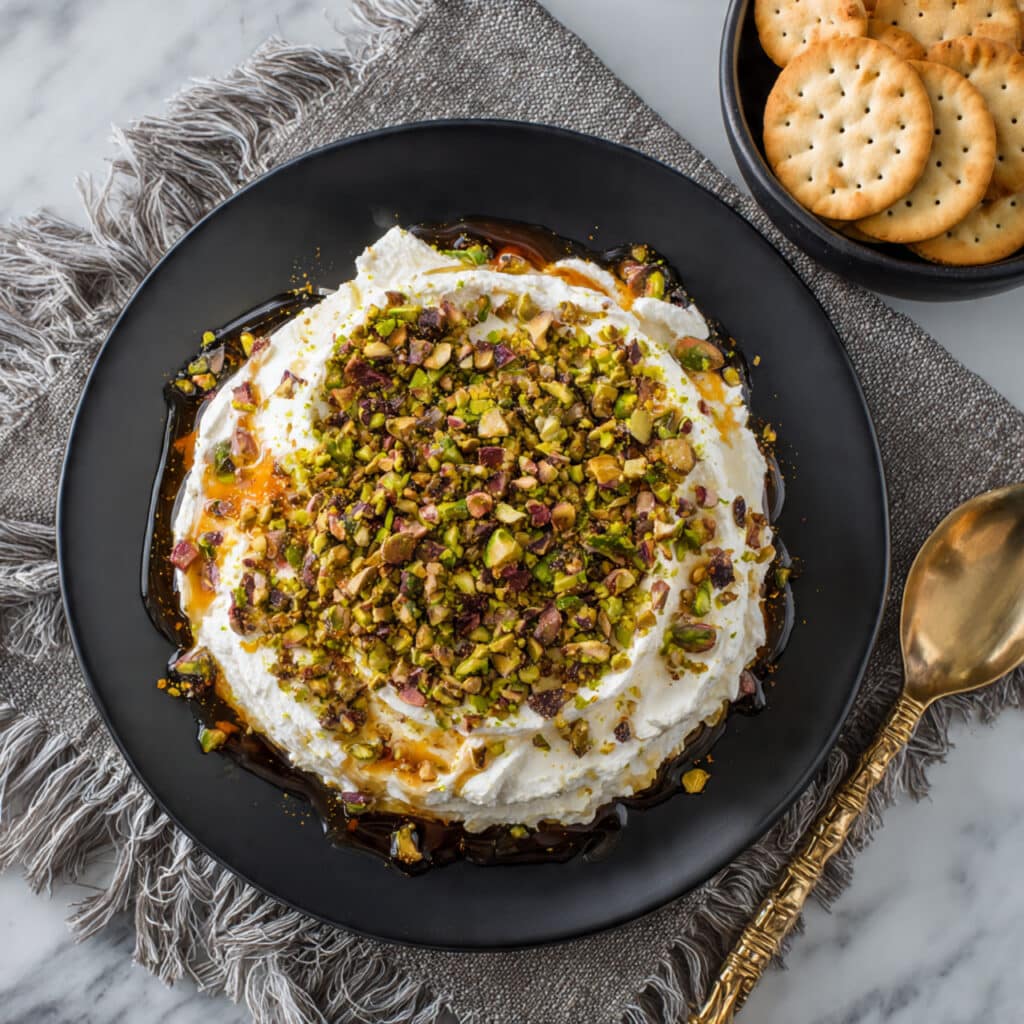Hot Honey Goat Cheese with Pistachios Recipe