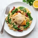 Creamy Tuscan Chicken and Orzo Skillet Recipe