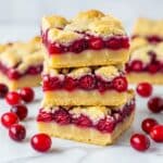 Fresh Cranberry Shortbread Bars with White Chocolate and Macadamia Nuts Recipe