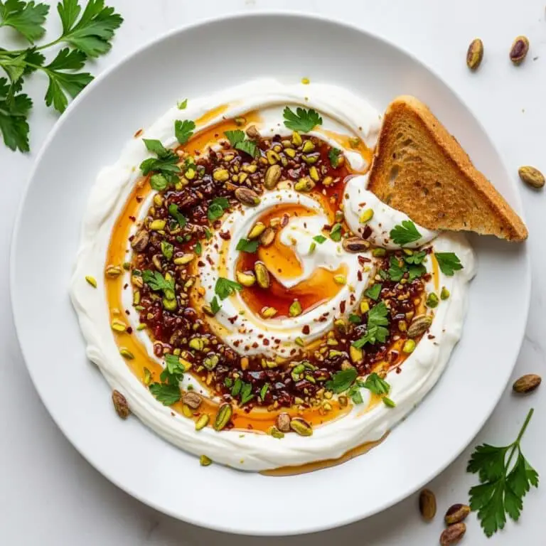 Whipped Feta Dip with Garlic Honey and Pistachios Recipe