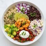 Baja Shrimp Taco Bowl with Crunchy Cilantro Slaw Recipe
