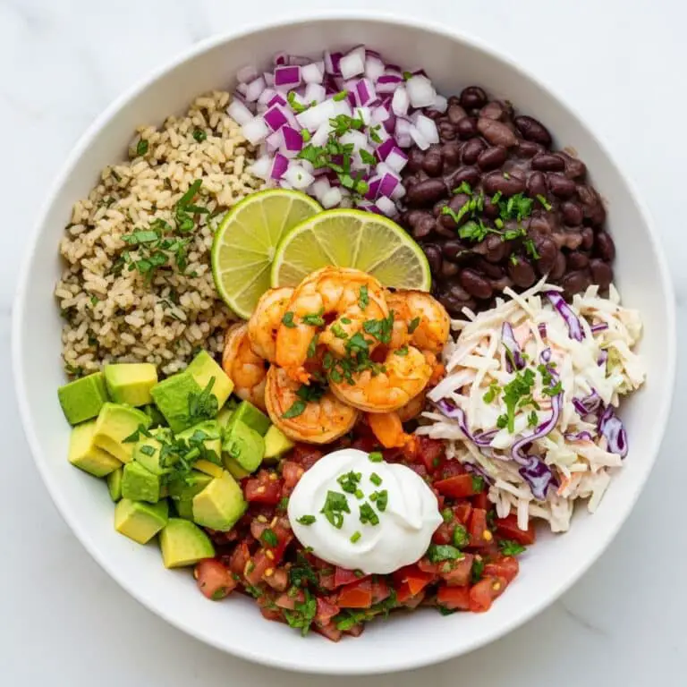 Baja Shrimp Taco Bowl with Crunchy Cilantro Slaw Recipe