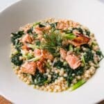 Warm Couscous Salad With Salmon and Mustard-Dill Dressing Recipe