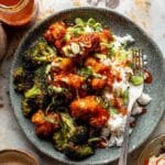 Sheet Pan Honey Buffalo Chicken with Broccoli Recipe