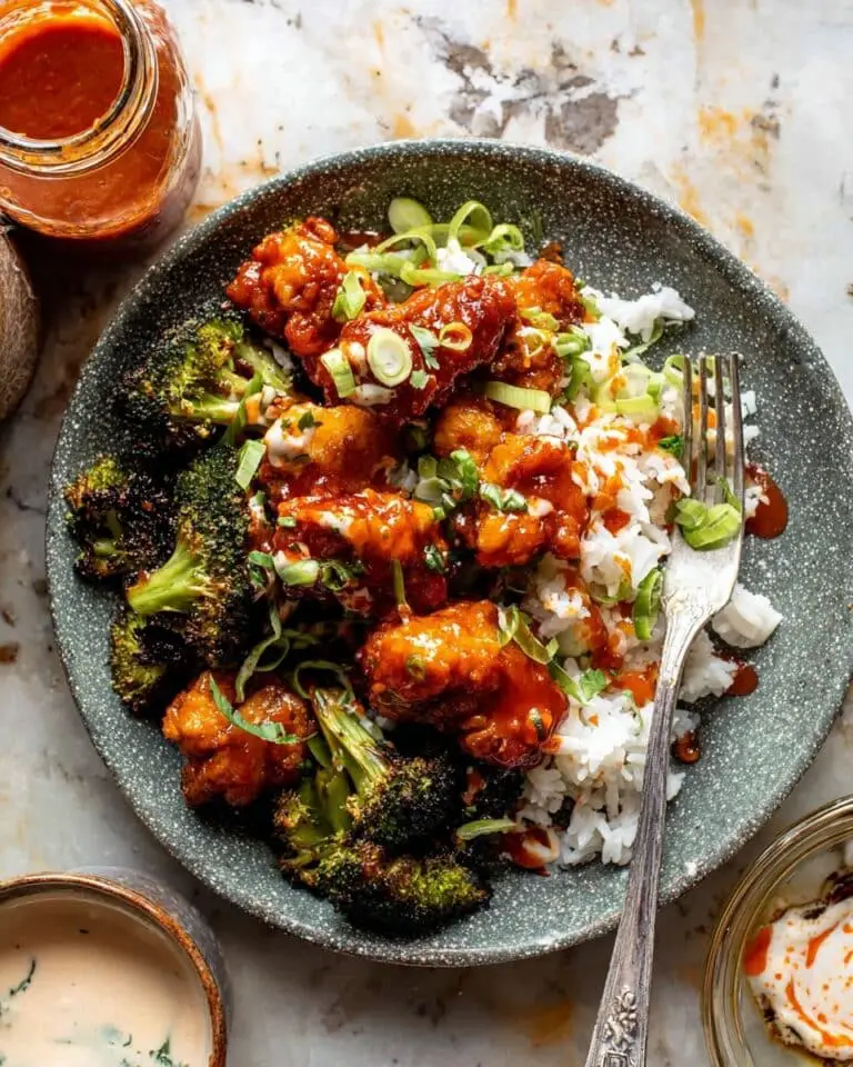 Sheet Pan Honey Buffalo Chicken with Broccoli Recipe