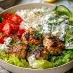 Greek Chicken Meatballs with Tzatziki Sauce Recipe