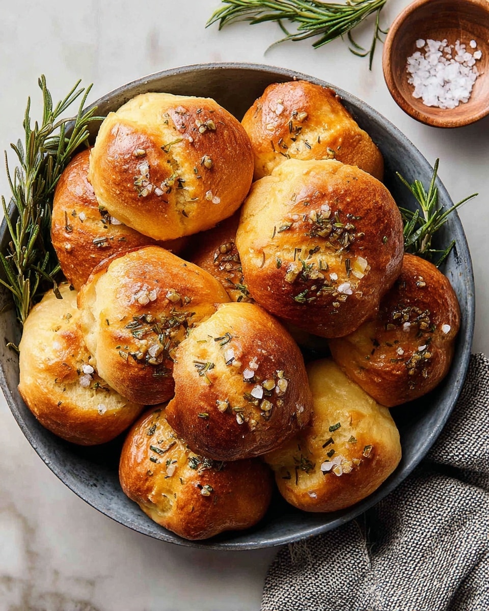 Garlic Rosemary Focaccia Muffins Recipe