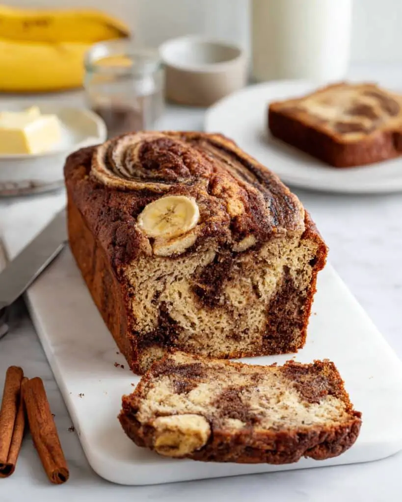 Cinnamon Swirled Banana Bread Recipe