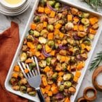 Sheet Pan Sausage and Veggies with Maple Dijon Sauce Recipe