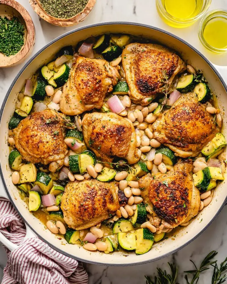One Pan Lemon Chicken and Zucchini Recipe