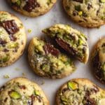 Pistachio Cream Stuffed Chocolate Chip Cookies Recipe