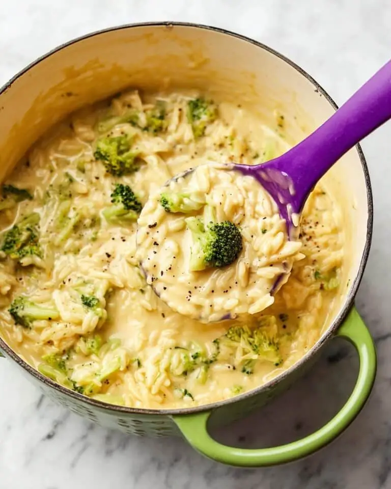 Cheesy Chicken Broccoli Orzo Recipe