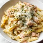 Garlic Butter Salmon Pasta Recipe