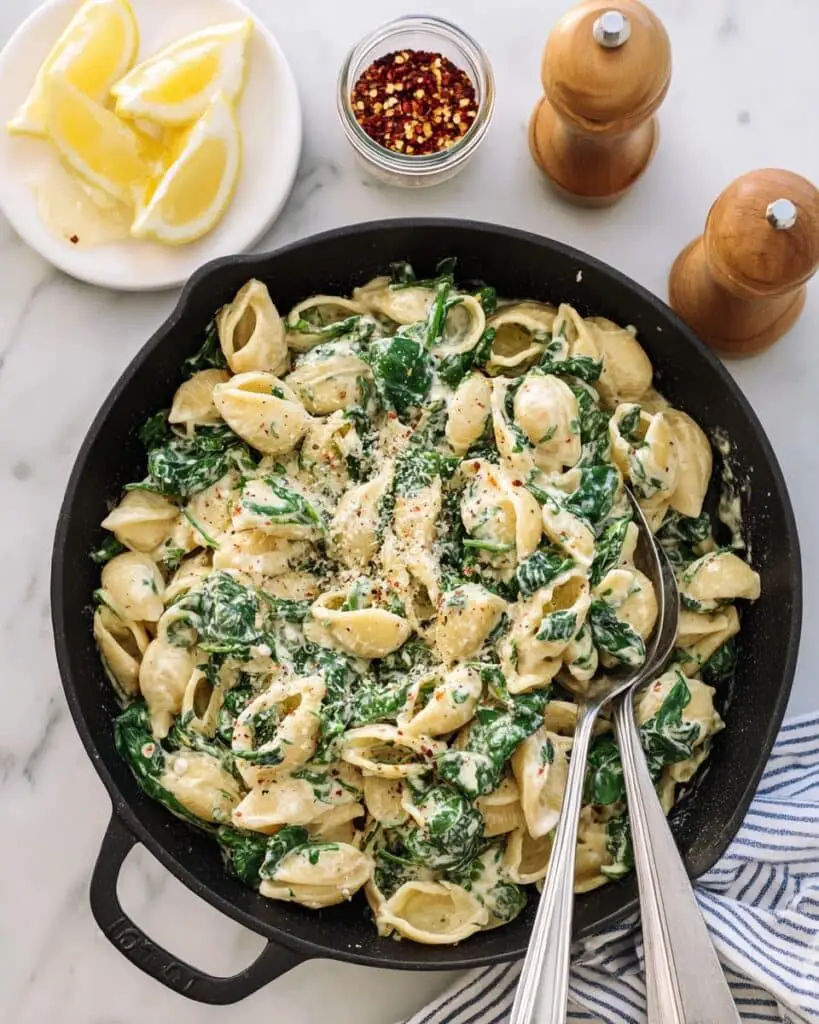 Spinach Feta Pasta Recipe