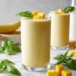 Creamy Mango Banana Smoothie with Fresh Lime and Mint Recipe