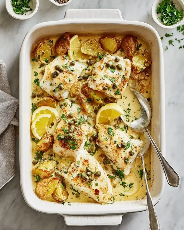 Cod & Potatoes in Rosemary Cream Sauce Recipe