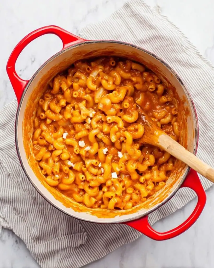 One Pot Pasta with Cheesy Lentil Sauce Recipe