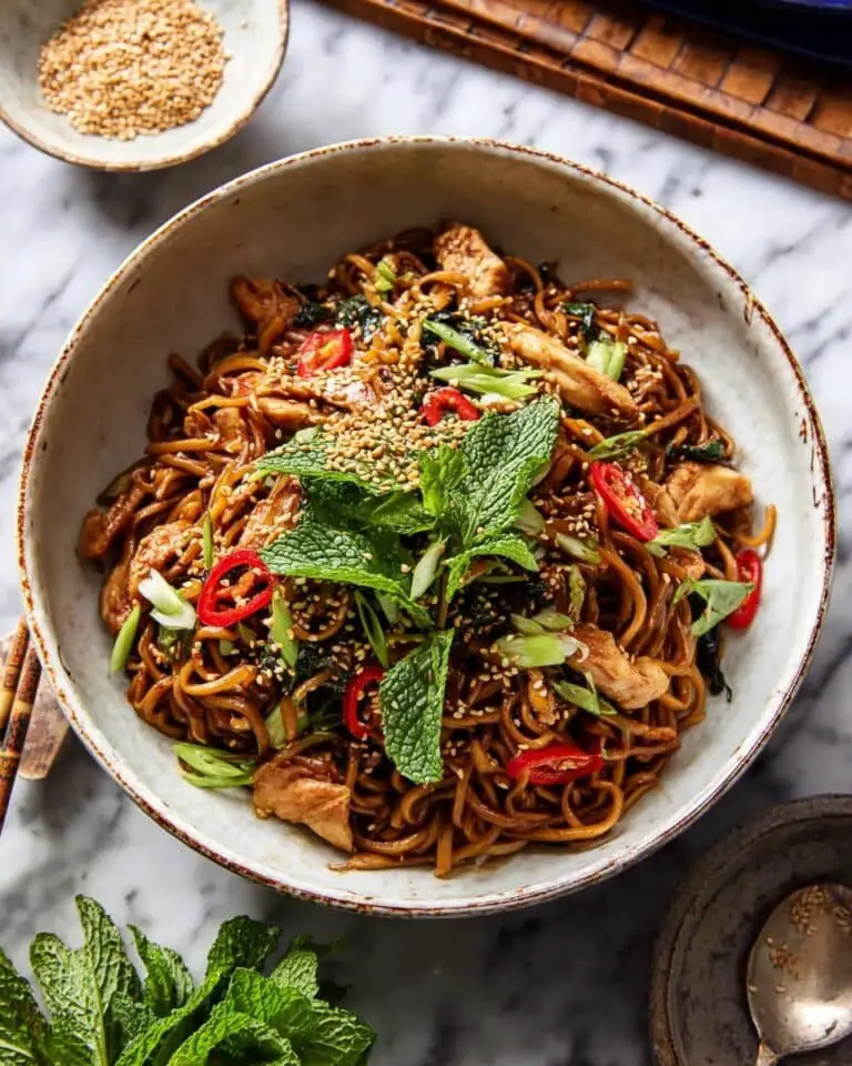 20 Minute Honey Garlic Chicken Udon Noodles Recipe