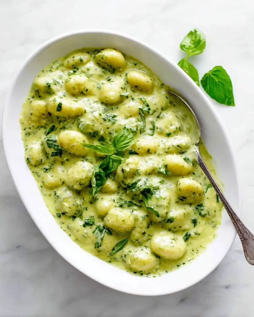 Creamy Pesto Gnocchi Recipe