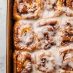 Cinnamon Brown Butter Focaccia with Vanilla Icing Recipe