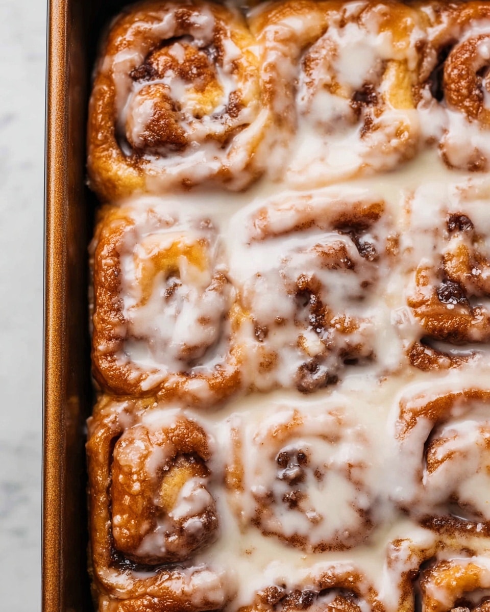 Cinnamon Brown Butter Focaccia with Vanilla Icing Recipe