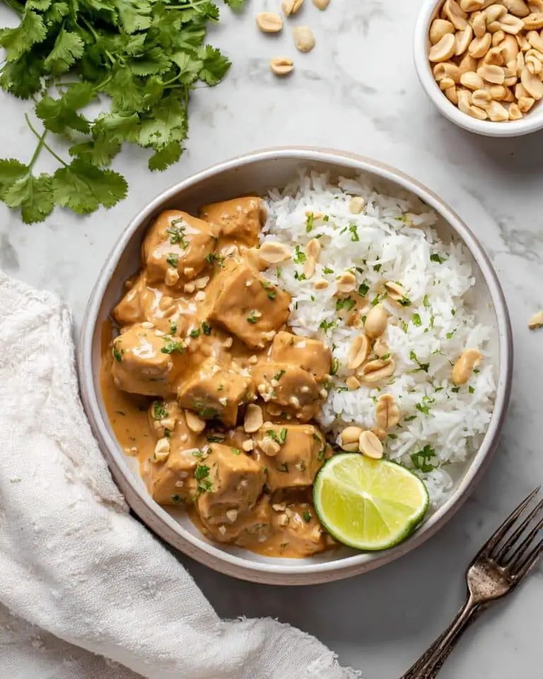 Peanut Tofu with Coconut Rice Recipe