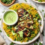 Peruvian Chicken and Rice with Green Sauce Recipe