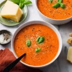 High Protein Tomato Soup with Cottage Cheese Recipe
