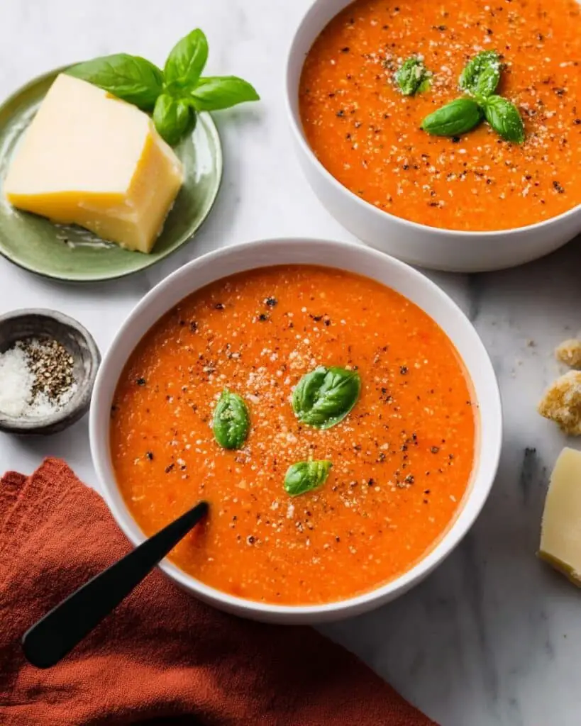 High Protein Tomato Soup with Cottage Cheese Recipe