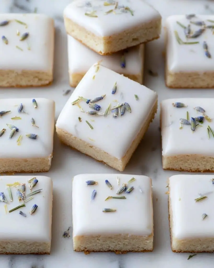 Iced Lemon Lavender Shortbread Cookies Recipe