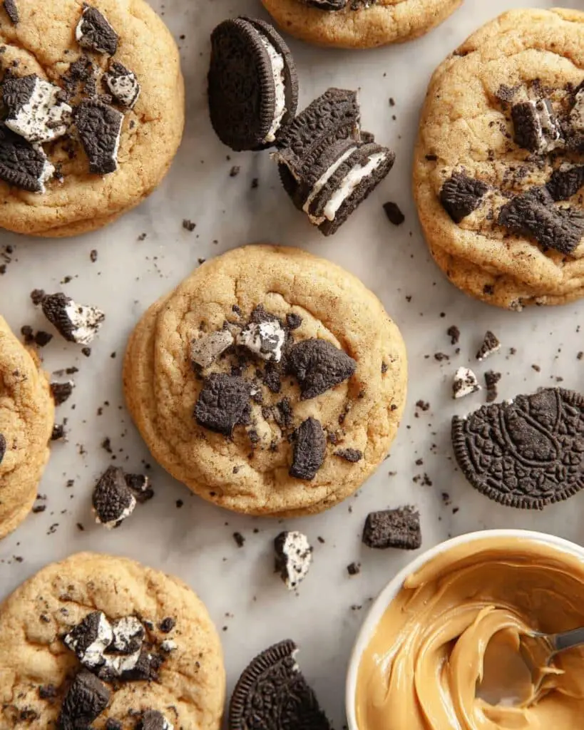 Brown Butter Peanut Butter Oreo Cookies Recipe