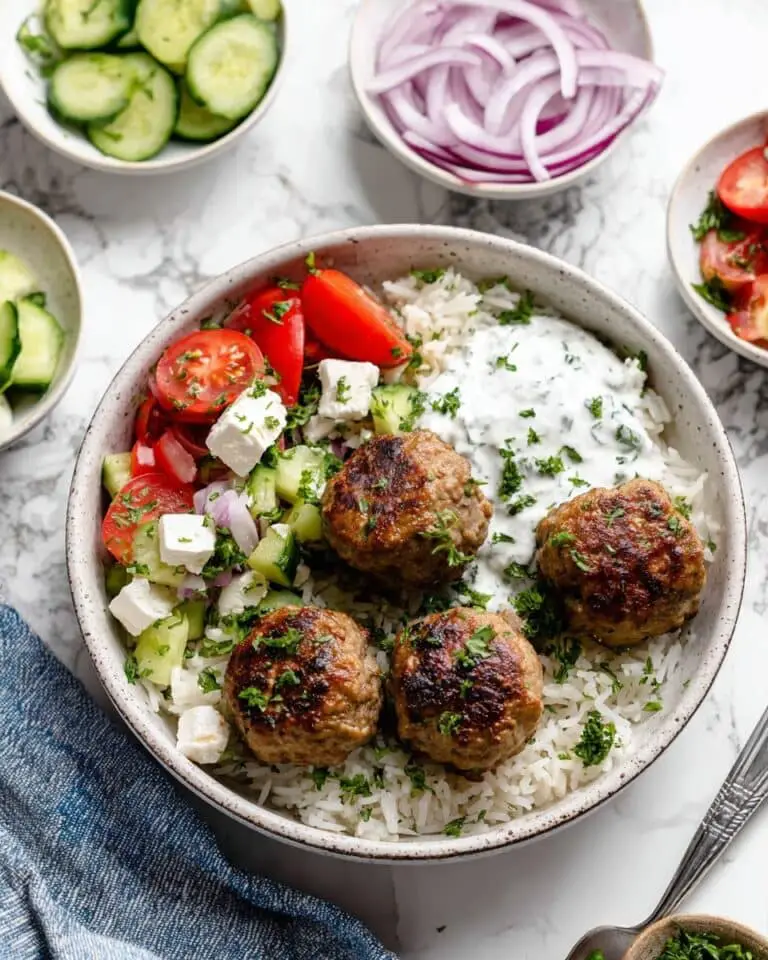 Greek Turkey Meatballs with Tzatziki Recipe
