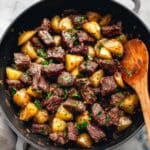 Garlic Butter Steak Bites and Potatoes Recipe