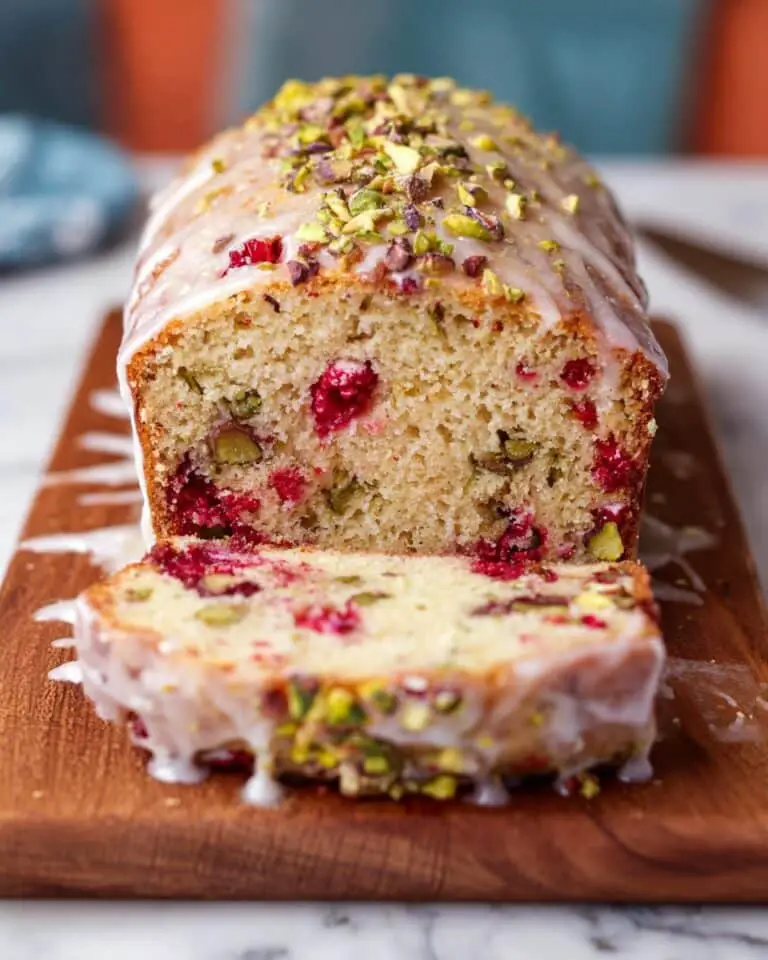 Cranberry Pistachio Bread with Orange Glaze Recipe