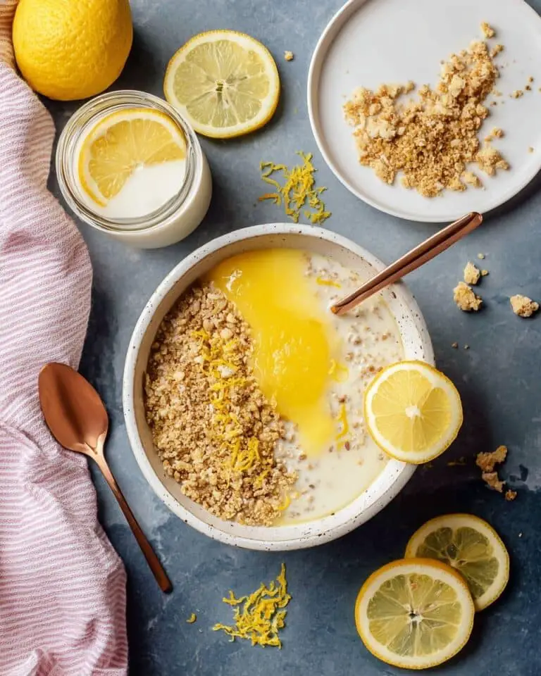 Lemon Cheesecake Overnight Oats Recipe
