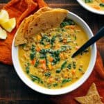 Smoky Red Lentil Soup with Spinach Recipe