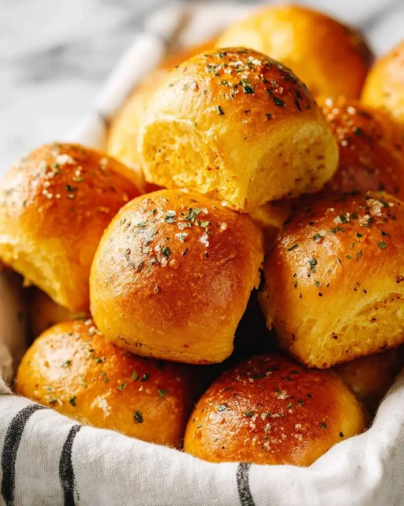 Sweet Potato Dinner Rolls with Rosemary Butter Recipe