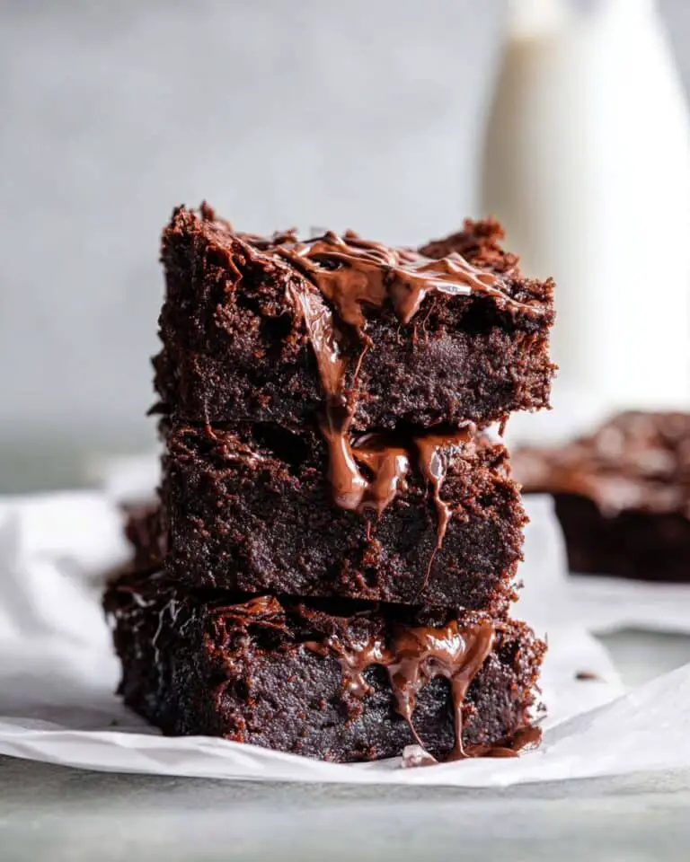 Fudgy Triple Chocolate Paleo & Vegan Brownies Recipe