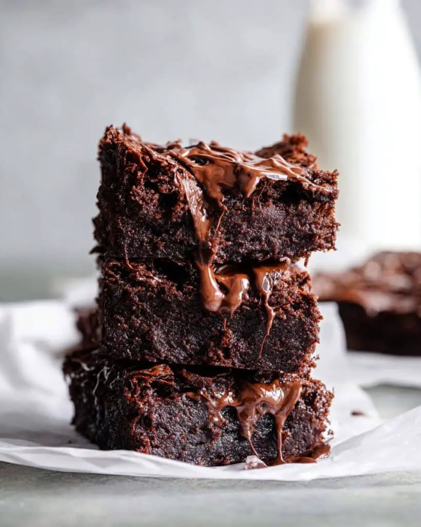 Fudgy Triple Chocolate Paleo & Vegan Brownies Recipe