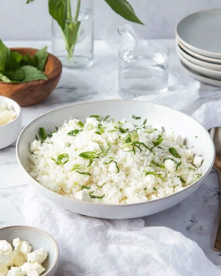 Lemon Feta Basil Rice Recipe