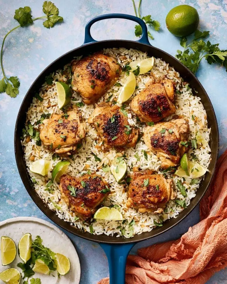 One-Pan Coconut Lime Chicken and Rice Recipe
